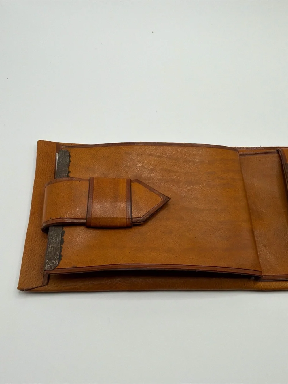 1970s Mexican Leather Bi-Fold Wallet with Card Slots